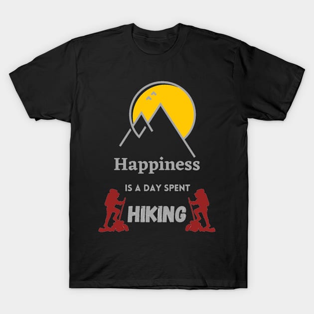 Happiness is a day spent hiking T-Shirt by DeviAprillia_store